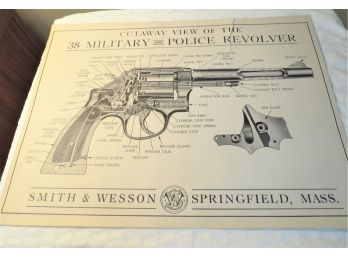 Smith & Wesson Large Broadside 38 Military And Police Revolver Drawing Print