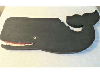 Hand Carved Wood Whale Wall Art