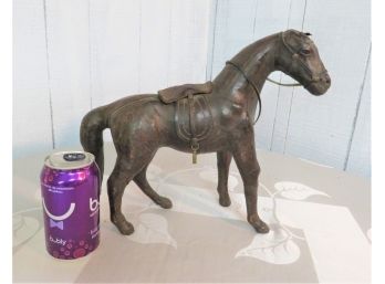 Leather Horse Figure Sculpture