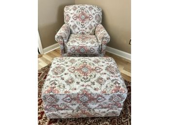 Like New EMERALD CRAFT Chair And Ottoman