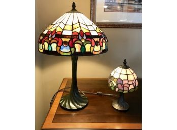 Pair Of Gorgeous Tiffany Style Lamps