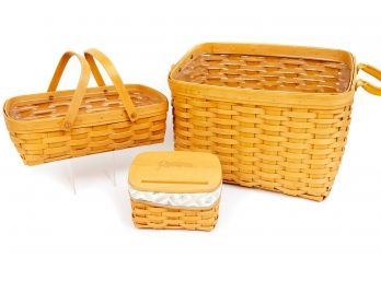 Longaberger Baskets And Recipe Box