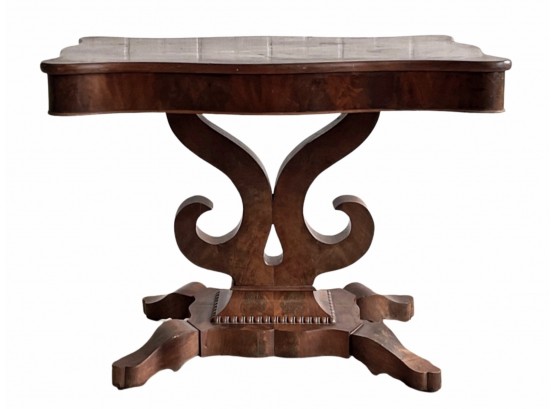 Antique English Empire Inspired Mahogany Pedestal Table