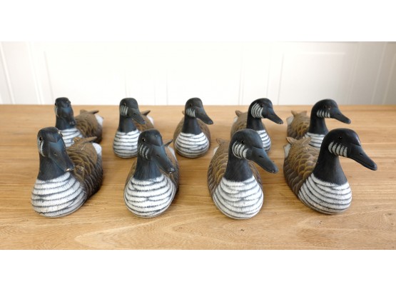 9 Hand Crafted Waterfowl Decoys