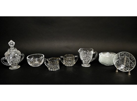 Stunning Decorative Cut Crystal Vintage Glassware Bundle