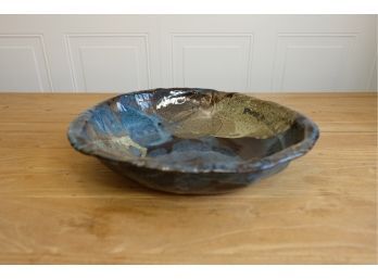 Handmade Freeform Glazed Ceramic Bowl.