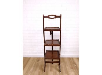 Antique Folding Tiered Butler's Tray Table