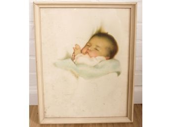 Bessie Pease Gutmann 'little Bit Of Heaven' Hand-colored Portrait Of Sleeping Baby