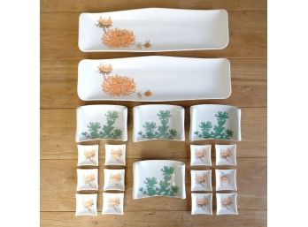 Beautiful Assortment Of Hand Decorated Porcelain Sushi Dishware