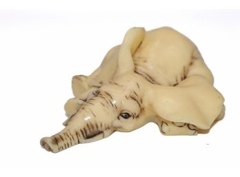 Adorable Elephant Sleeping Figurine