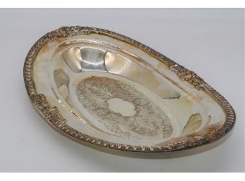 Vintage Silver On Copper Tray
