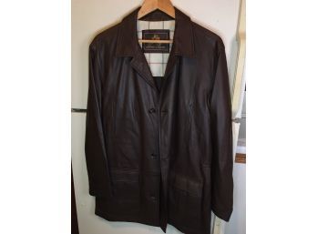 Spectacular Mens $6,500 LORO PIANA Brown Leather Coat / Jacket - ABSOLUTELY INCREDIBLE - Looks Like New ! Sz L