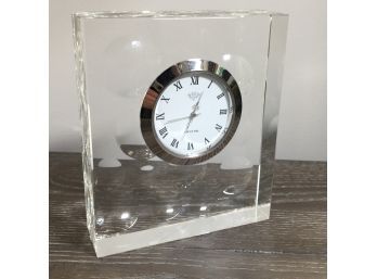 Stunning Hand Made FABERGE Crystal Desk Or Small Mantel Clock - Beautiful Piece - No Damage - WOW !