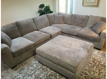 Incredible Sectional Sofa ABSOLUTELY LIKE NEW By Fairmont Designs With Large Ottoman - Less Than One Year Old