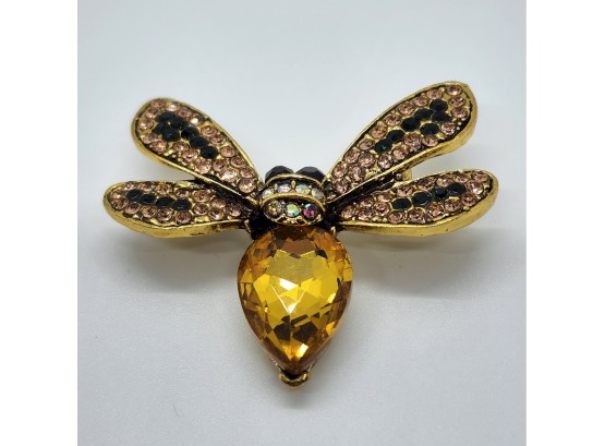 Austrian Crystal Bee Brooch