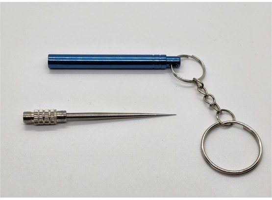 Portable Titanium Toothpick Keychain