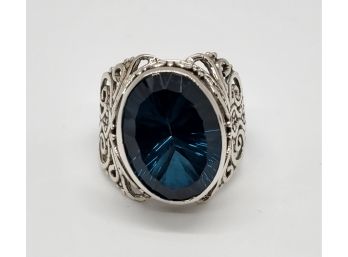 Bali, Blue Quartz Ring In Sterling