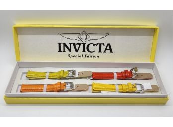 4 Special Edition Leather Watch Straps (Lupah 1) For Invicta Watch