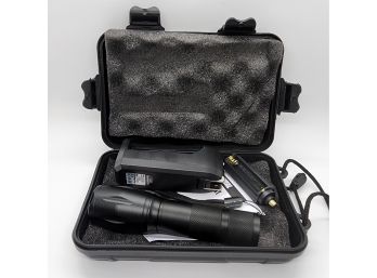 LED Tactical Torch 5 Speed Zoom Waterproof Flashlight