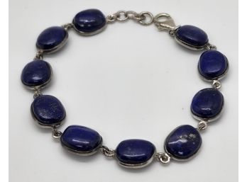Lapis Lazuli Bracelet In Sterling