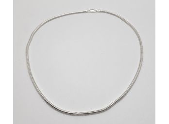 Snake Necklace In Sterling Silver