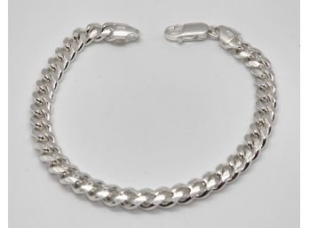 Italian Sterling Silver Curb Bracelet
