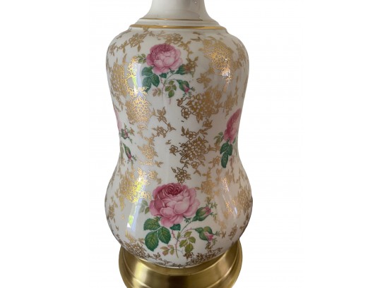 Vintage Shabby Chic Rose Motif Table Lamp
