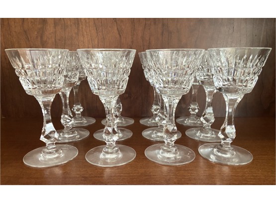 Twelve Waterford Mid Century 'Tiffin-Franciscan' Crystal Dessert Wine Glasses (A)