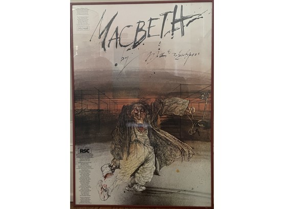 1982 MacBeth Poster From The Royal Shakespeare Theater 20' X 29'