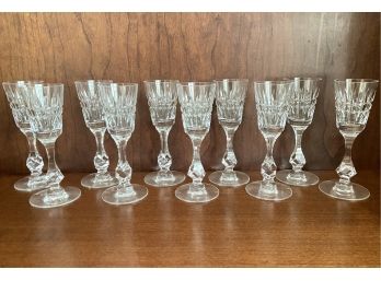 Ten Waterford Mid Century 'Tiffin-Franciscan' Crystal Sherry Glasses (E)