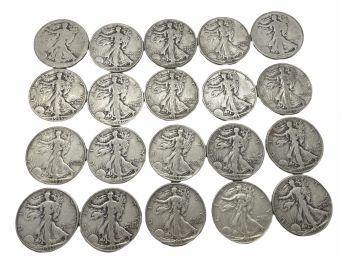 Twenty Liberty US Silver Half Dollars (B)
