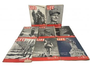 Eight 1940 Vintage Life Magazines
