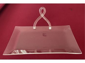 Vintage MCM Lucite Handled Serving Tray By Morgan 13.5' X 7.5'