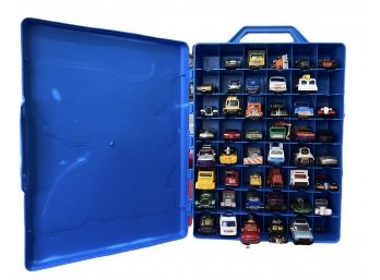 Collection Of 45 Vintage Hot Wheels & Other Diecast Cars & Carry Box (A)