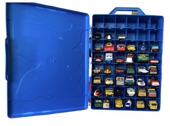 Collection Of 39 Vintage Hot Wheels & Other Diecast Cars & Carry Box (B)