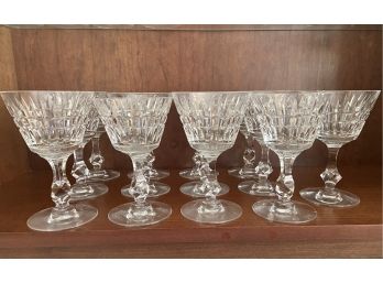 Thirteen Waterford Mid Century 'Tiffin-Franciscan' Crystal Coupe Goblets (B)