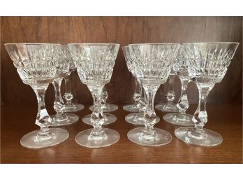 Twelve Waterford Mid Century 'Tiffin-Franciscan' Crystal Dessert Wine Glasses (A)