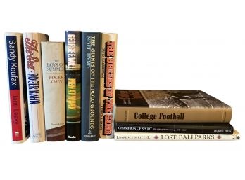 Hardcover Books On Baseball, Football