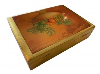Beautiful Vintage Italian Gilt Wood Box 9.5' X  7' X 2.25'