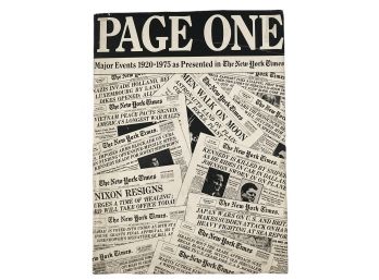 'Page One, Major Events 1920-75 As Presented In The New York Times'