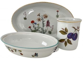 Three Vintage Porcelain Serving Pieces