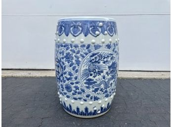 Blue & White Porcelain Garden Stool