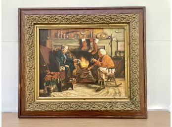 Signed Vintage Oil Painting, In The Style Of Norman Rockwell
