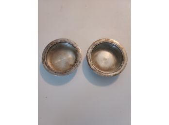 2 Vintage Silver Plate Condiment Dishes