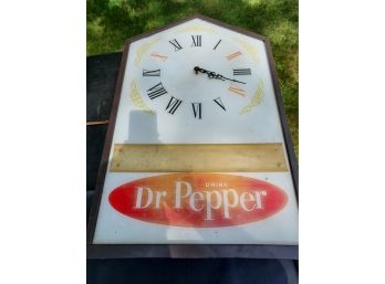 Vintage Dr. Pepper Lighted Advertising Clock
