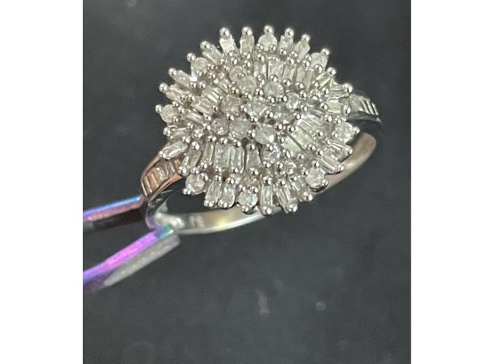 10k Gold Diamond Cluster Cocktail Ring
