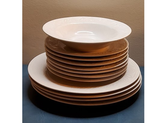 Gibson Dinner Plates, Dessert Plates And Bowl