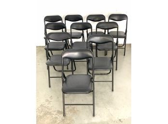 Set Of 10 Black Folding Chairs