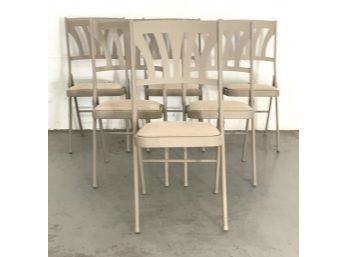 Set Of 6 Samsonite Fan Back Chairs