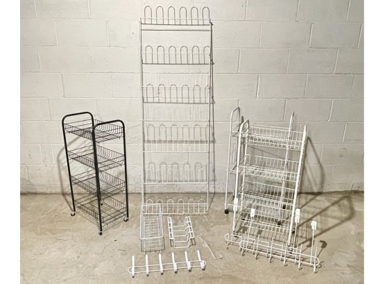Wire Basket Carts, Shoe Rack And More